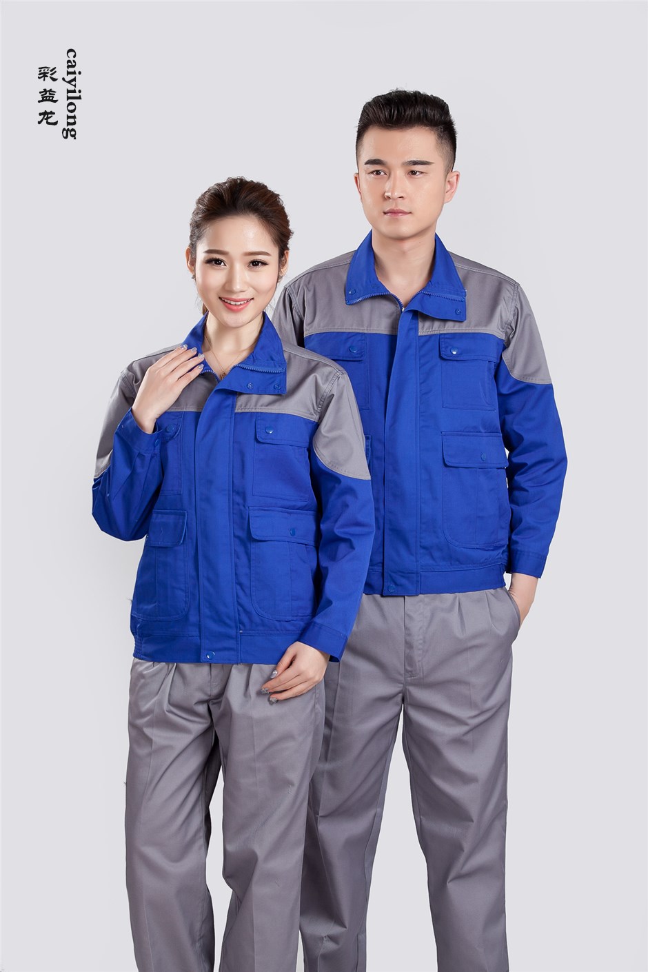 滌棉厚紗卡工作服